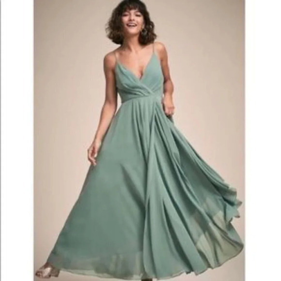 BHLDN by Anthropologie Eva Dress Maxi Moss XS - Picture 1 of 14